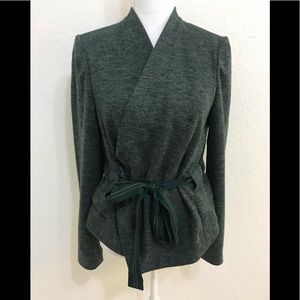 Anthropologie Cartonnier Wrap Blazer Sz M Green